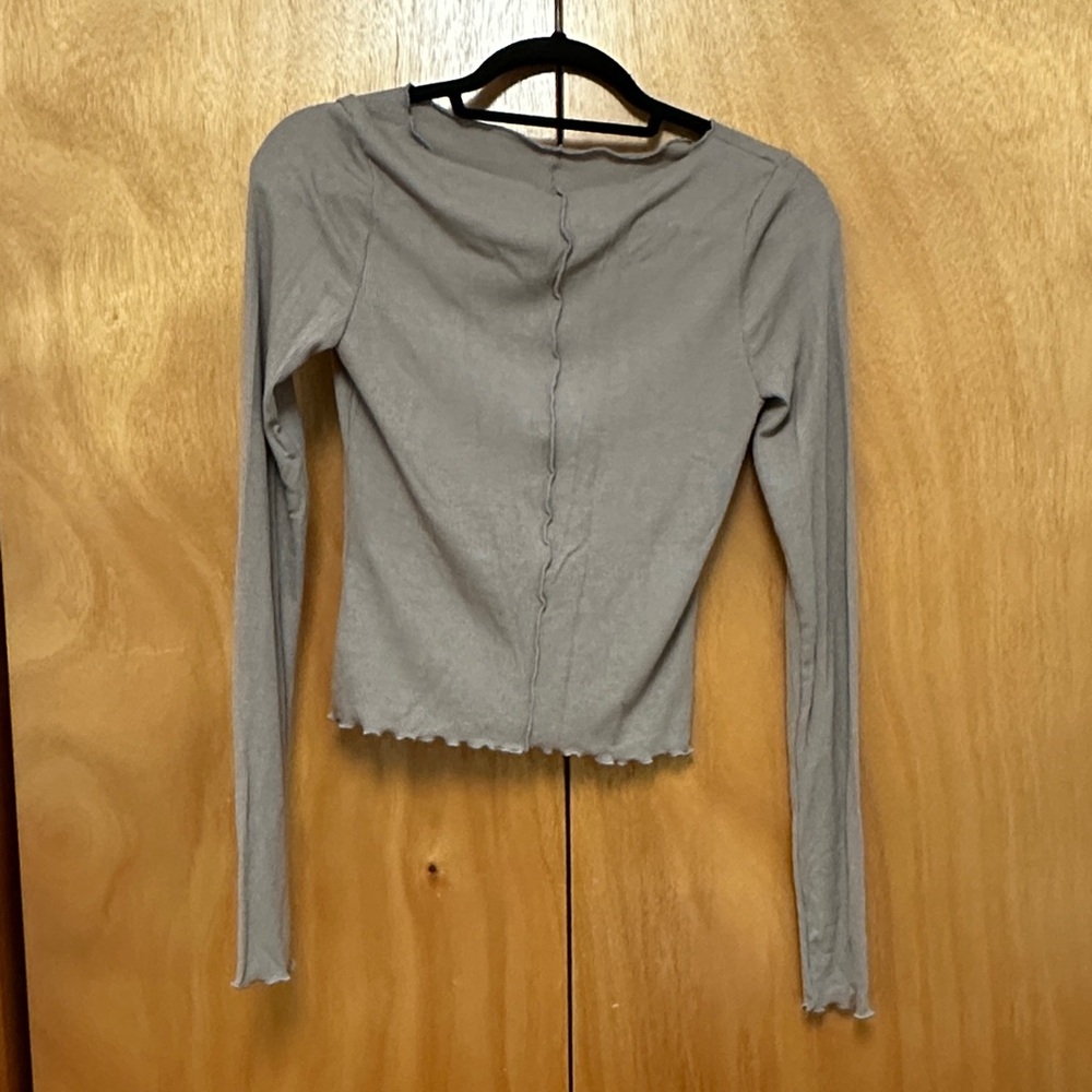 Abercrombie Long Sleeve Tan Top